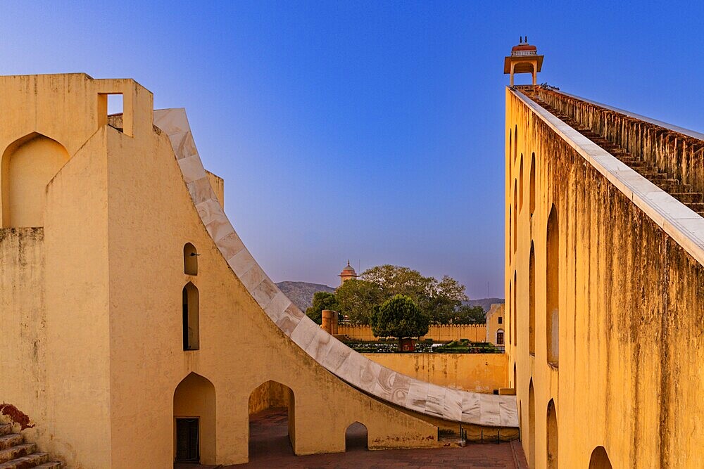Die große Sonnenuhr von Jantar Mantar, Jaipur, Rajasthan, Indien