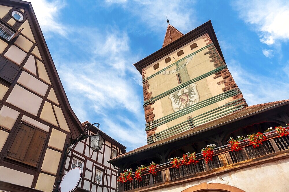 The Obertorturm tower on Victor-Kretz-Straße in the old town of Gengenbach in the Black Forest, Germany, Europe