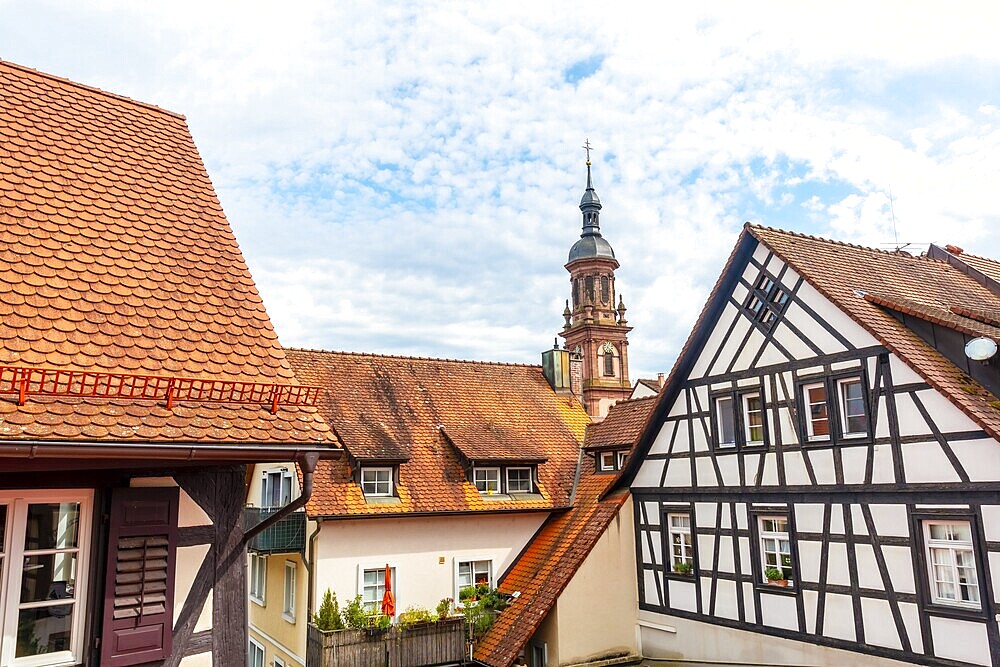 Beautiful facade in the old town of Gengenbach in the Black Forest, Germany, Europe