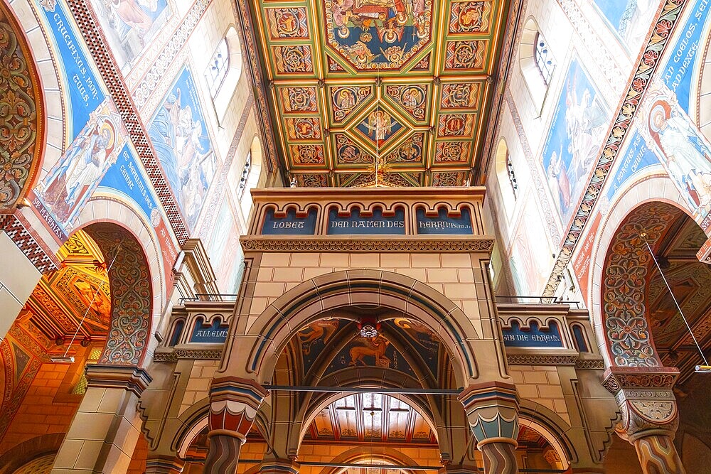 Beautiful St. Mary's Church inside in the old town of Gengenbach in the Black Forest, Germany, Europe
