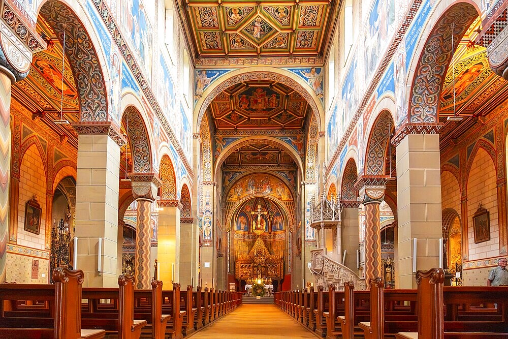 Interior of St. Mary's Church in the old town of Gengenbach in the Black Forest, Germany, Europe