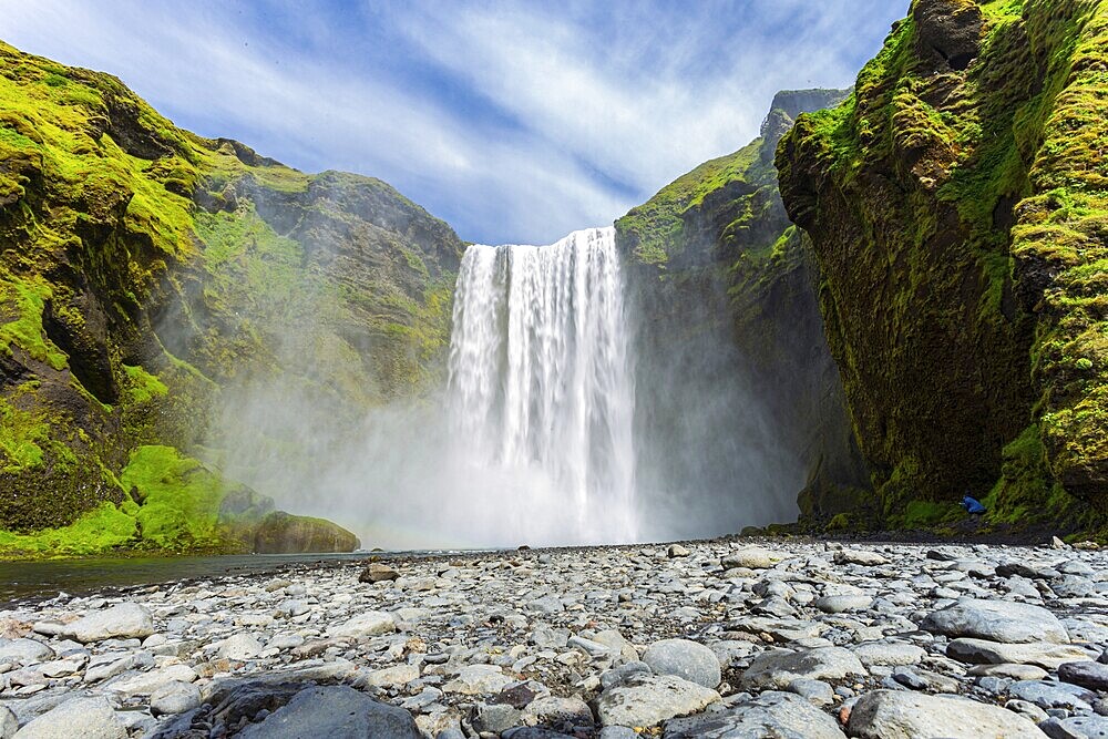 The Skógarfoss waterfall in southern Iceland