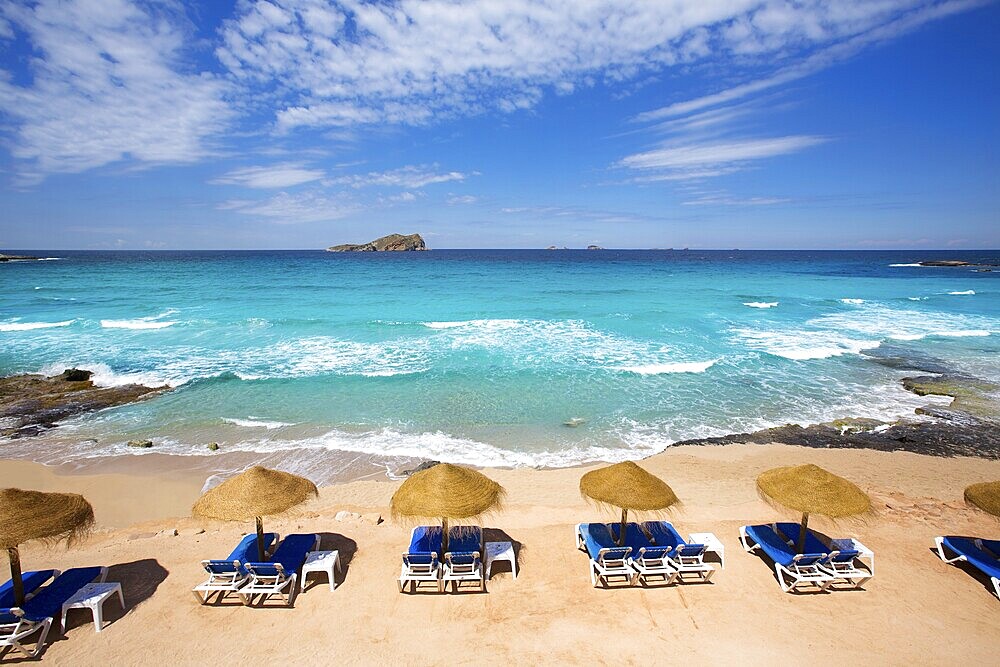 Ibiza Cala Conta Comte beach in San Jose at Balearic Islands Spain