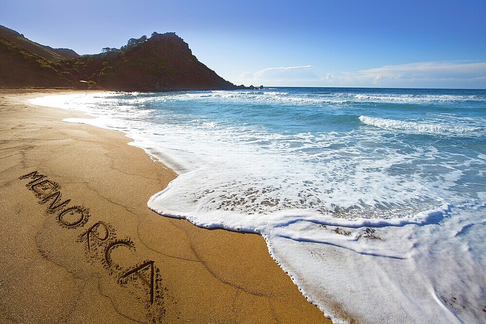 Cala Pilar beach in Menorca Alfuri de Dalt at Balearic Islands of Spain