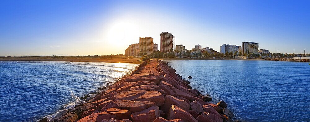 Pobla Puebla de Farnals beach and Massamagrell in Valencia of Spain