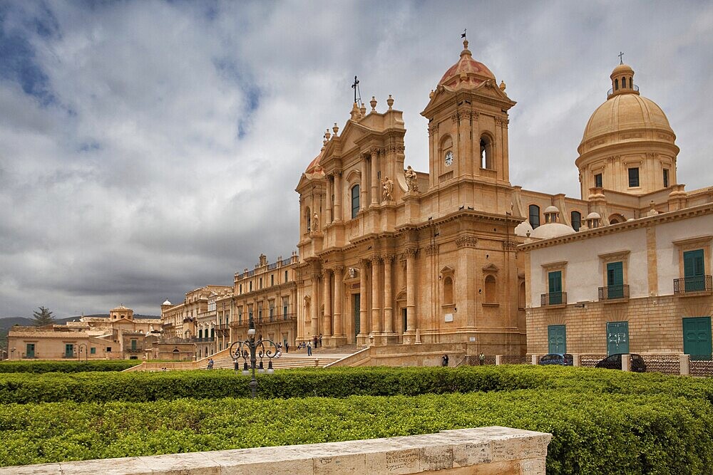 Castel Duomo - Baroque style cathedral in old town Noto, Sicily, Italy
