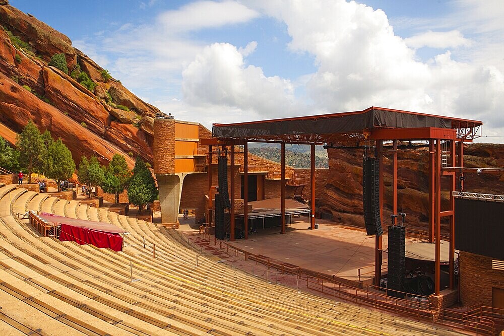 Famous Historic Red Rocks Amphitheater near Denver, Colorado