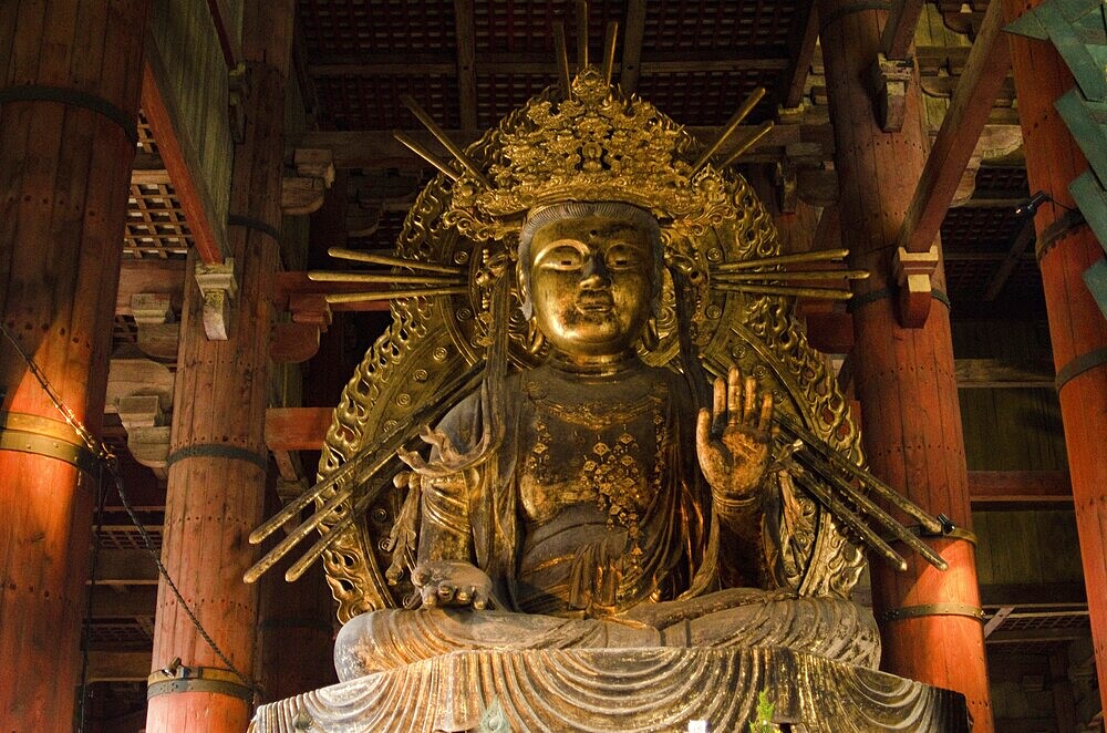 Small buddha statue in the Todai-ji temple in Nara, Japan, Nara, Japan