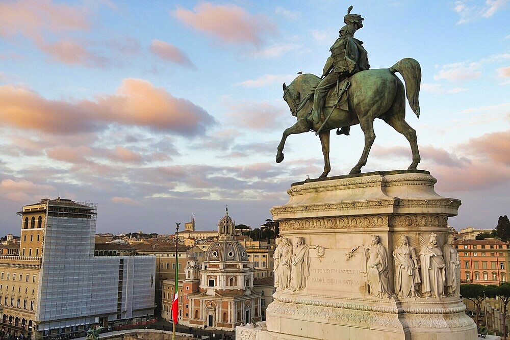Statue of st stephen in budapest hungary, photo as a background in old italian roman capital city, rome, italy