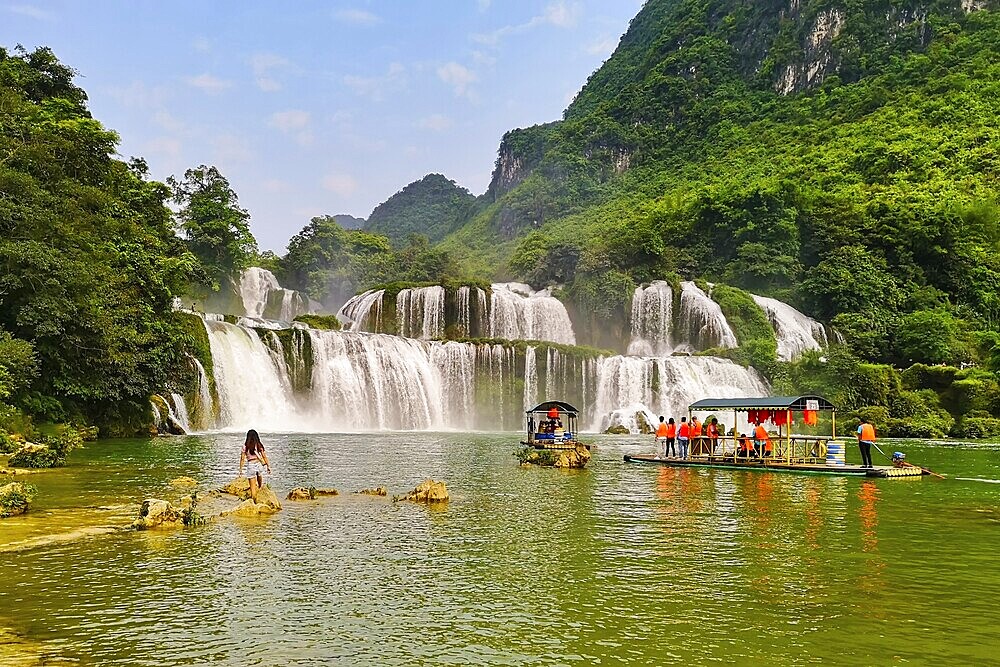 Typical Vietnamese landscape in spring with green vegetation