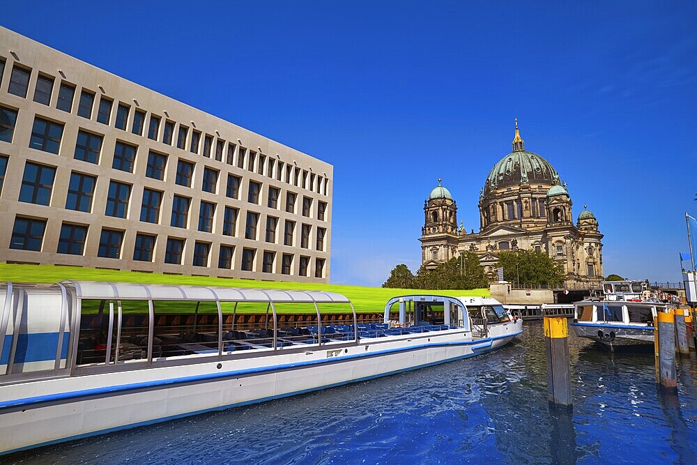 Berlin Cathedral Berliner Dom from Spree river in Germany