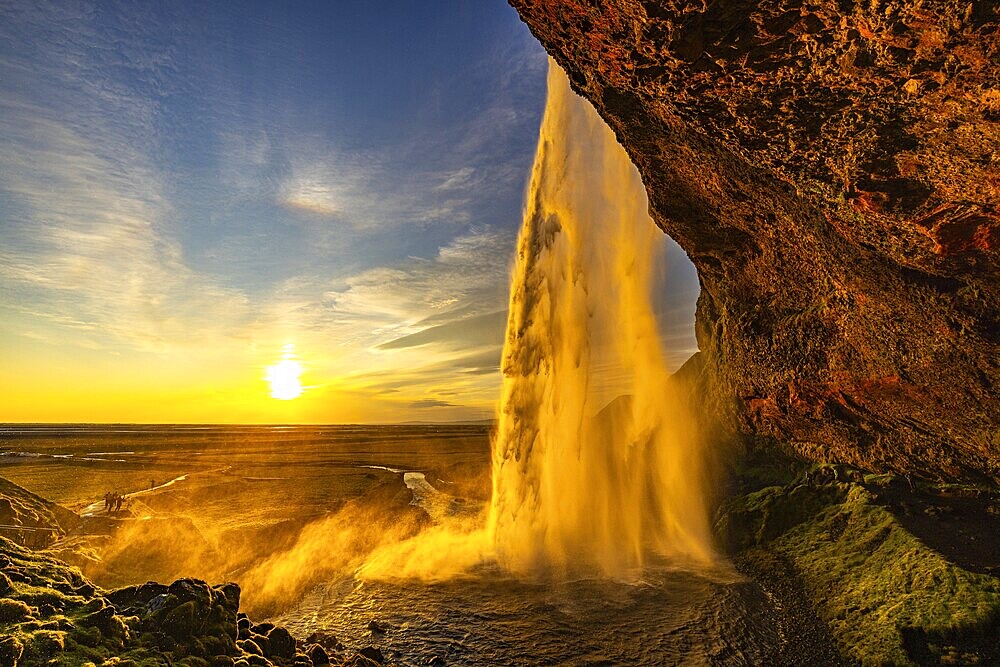 Behind Seljalandsfoss, south coast, Iceland