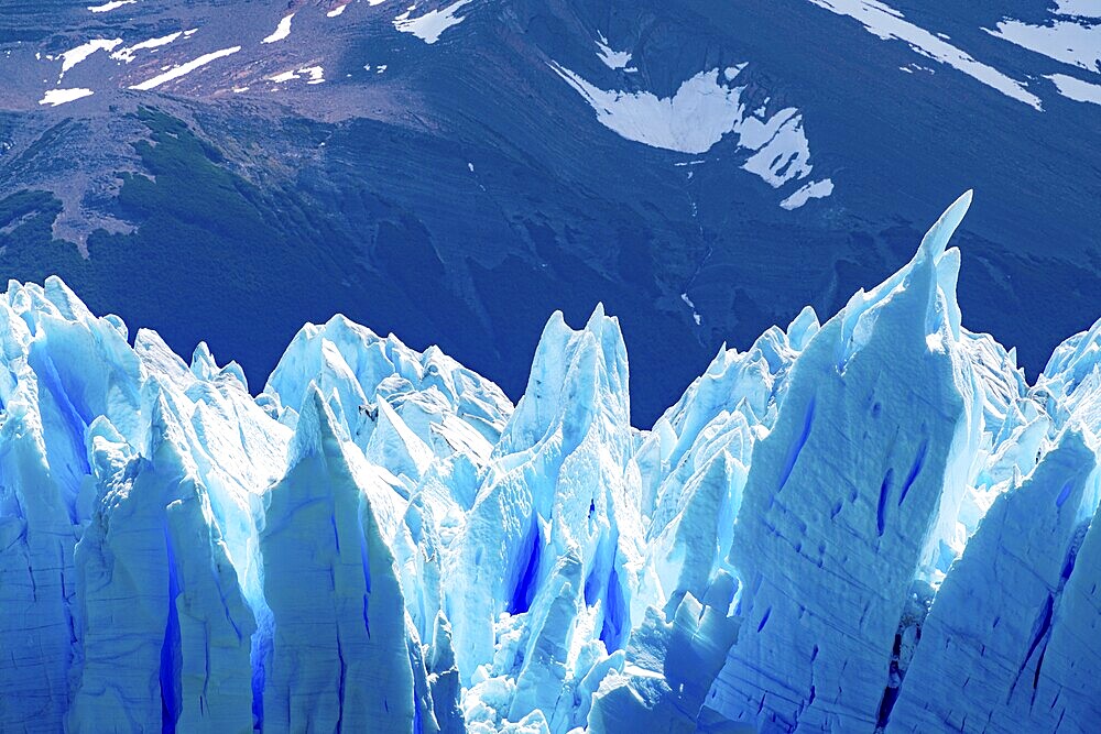 Glacial landscape of Perito Moreno in Pampa Argentina.