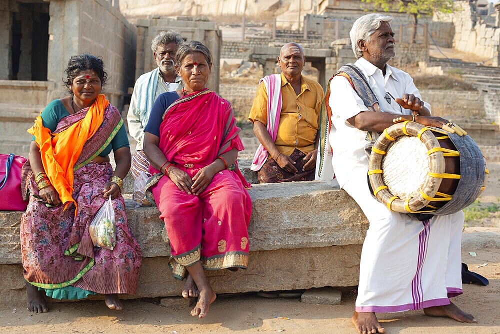 Holi festival in Hampi, India, state of Karnataka, 15.03.2025, people celebrating the hindu holiday of colours, love, equality and spring