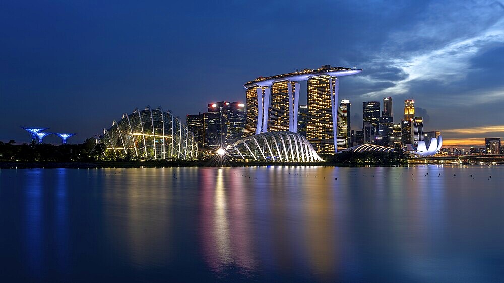 Marina Bay Sands Hotel and Skyline, Marina East, Southeast, Singapore