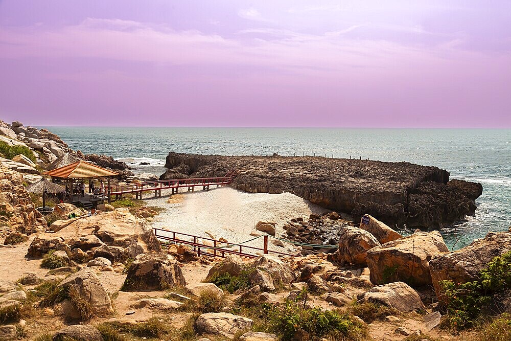 Rocky coast at Hang Rai, Nui Chua-National Park, Vinh Hy, Ninh Thuan province, Vietnam, VietNam