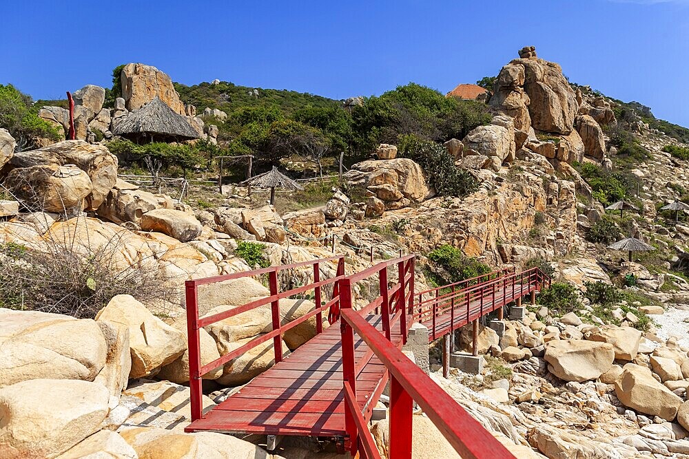 Rocky coast at Hang Rai, Nui Chua-National Park, Vinh Hy, Ninh Thuan province, Vietnam, VietNam
