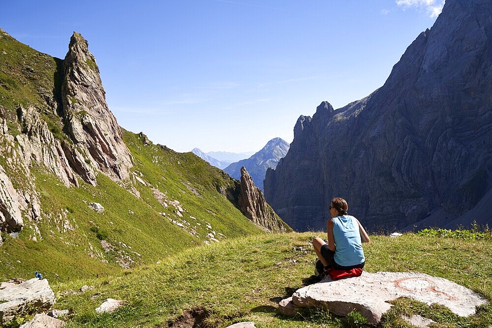 Rest at Valentintörl, Carnic Alps, Carinthia, Austria