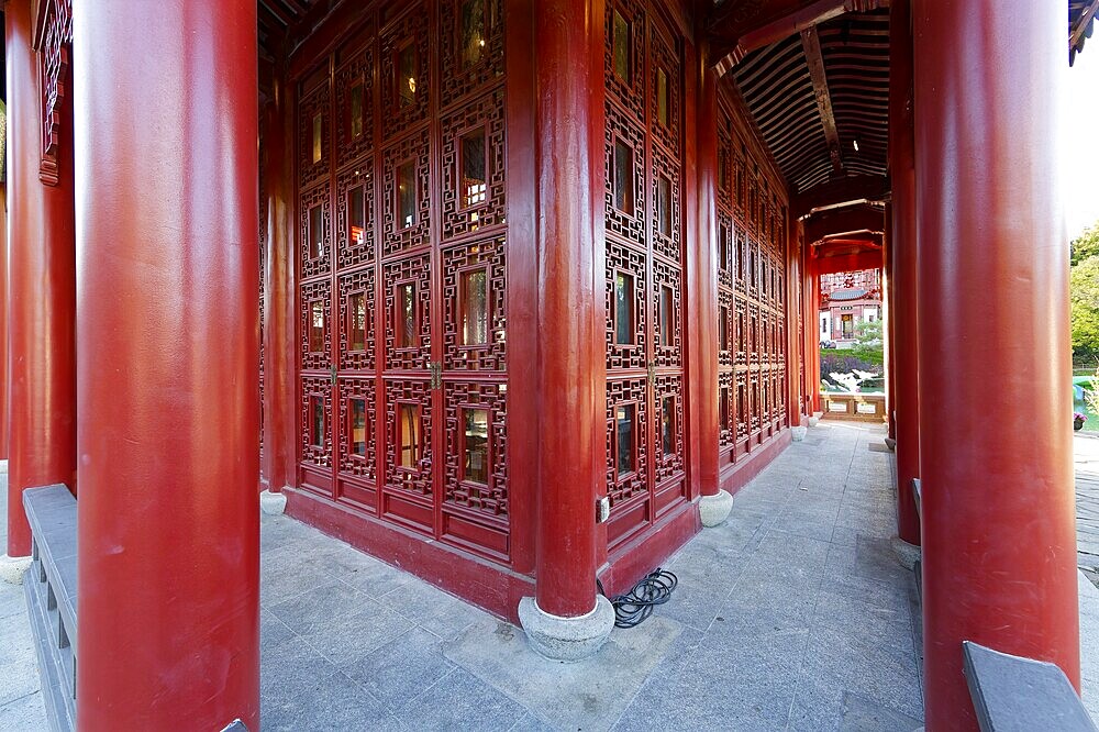 Architecture, chinese building, Botanical Garden, Montreal, Province of Quebec, Canada