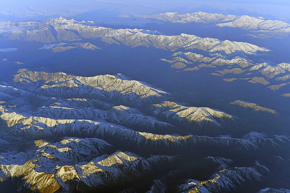 Aerial of the Southern Alps, New Zealand