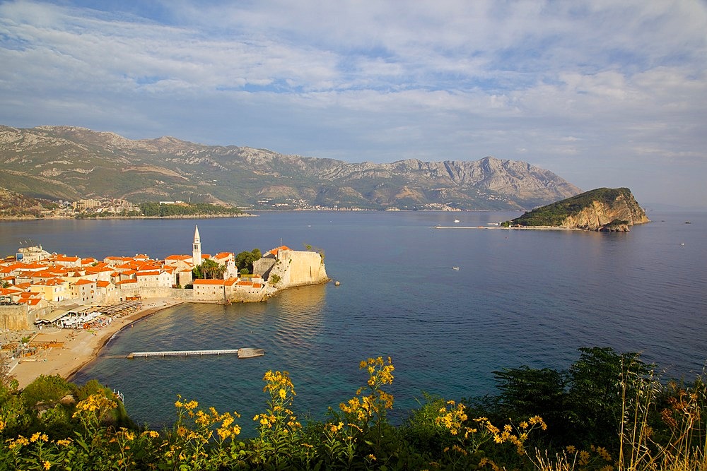 View of Old Town, Budva, Montenegro, Europe
