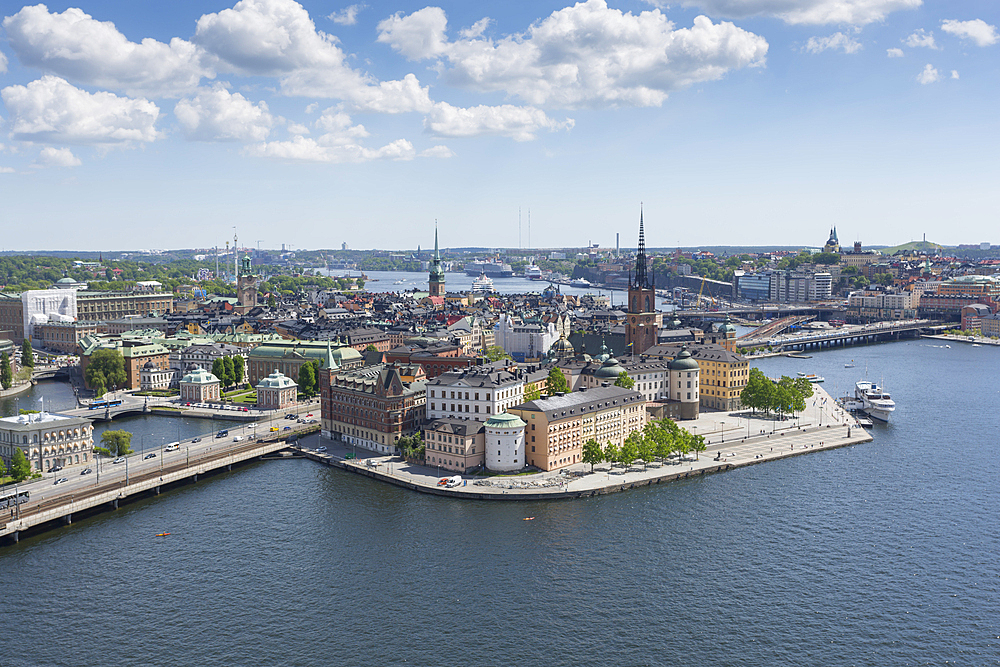View of Riddarholmen Town Hall Tower, Stockholm, Sweden, Scandinavia, Europe