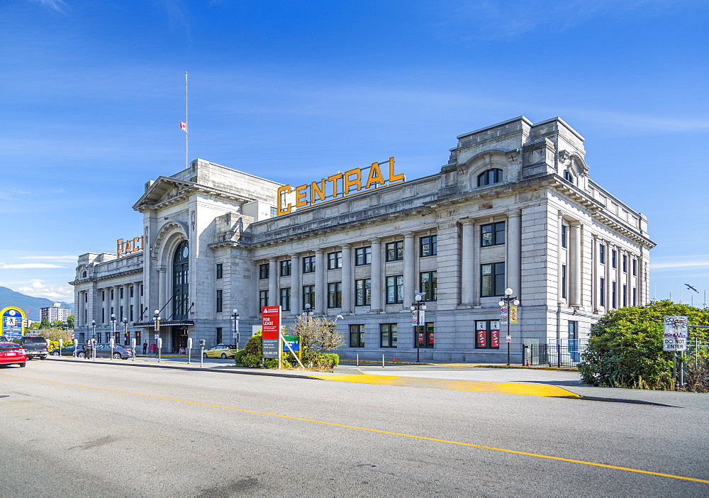 View of Pacific Central Station, Vancouver, British Columbia, Canada, North America