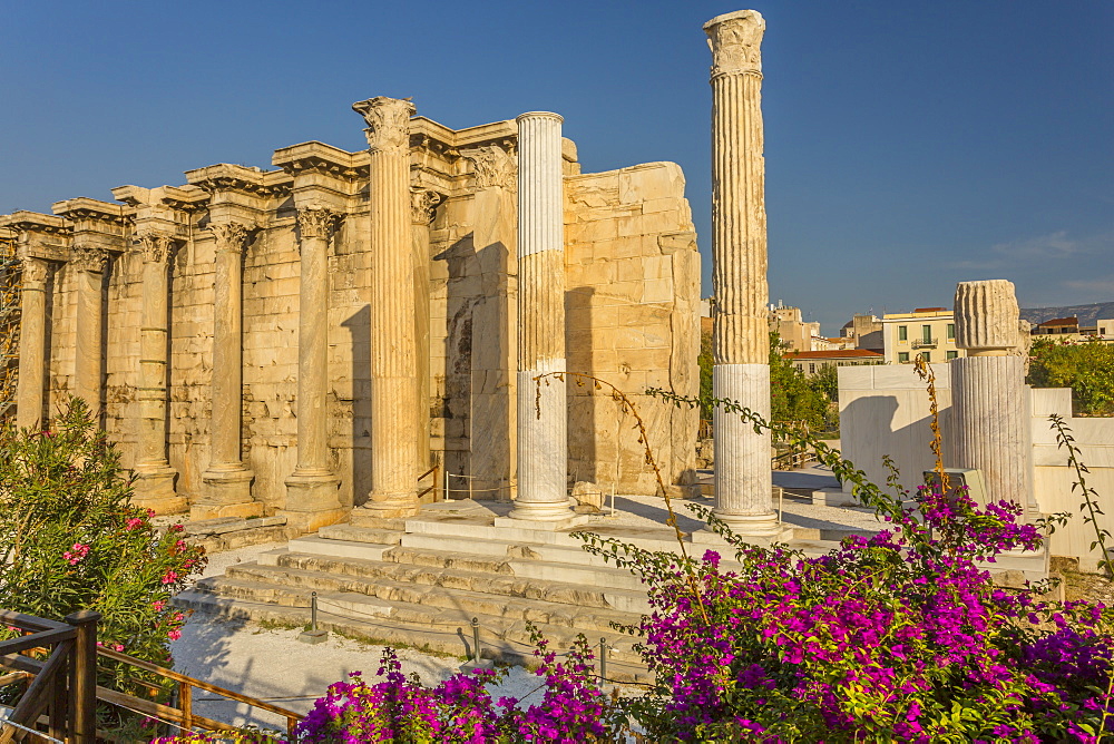 View of Hadrian's Library, Monastiraki District, Athens, Greece, Europe