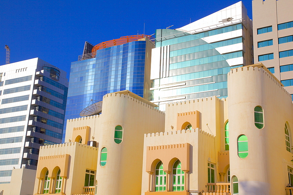 Contemporary architecture, Abu Dhabi, United Arab Emirates, Middle East