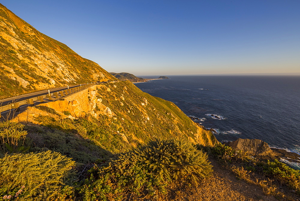 View of Big Sur Coastline, Highway 1, Pacific Coast Highway, Pacific Ocean, California, United States of America, North America