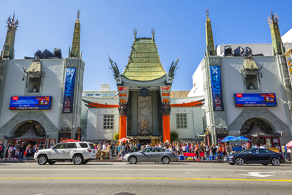 View of Grauman's Chinese Theatre on Hollywood Boulevard, Hollywood, Los Angeles, California, United States of America, North America
