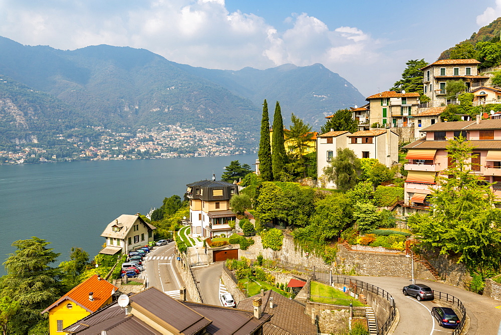 View of Lake Como from Nesso, Province of Como, Lake Como, Lombardy, Italian Lakes, Italy, Europe