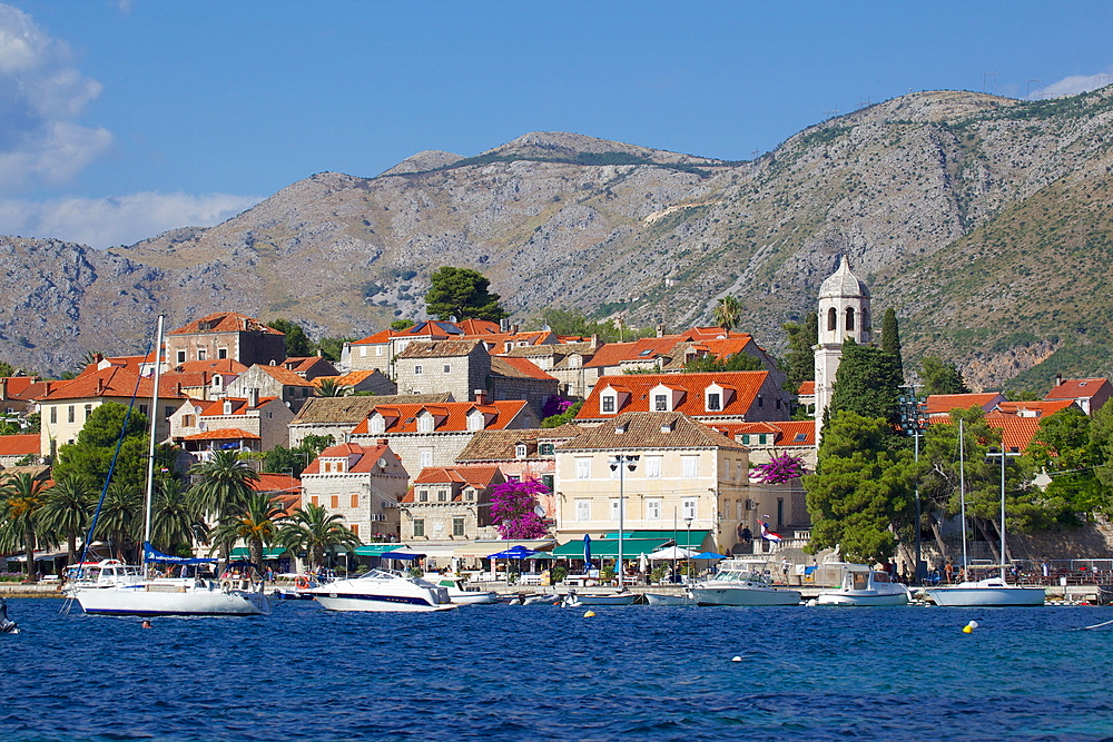 View of Old Town, Cavtat, Dubrovnik Riviera, Dalmatian Coast, Dalmatia, Croatia, Europe