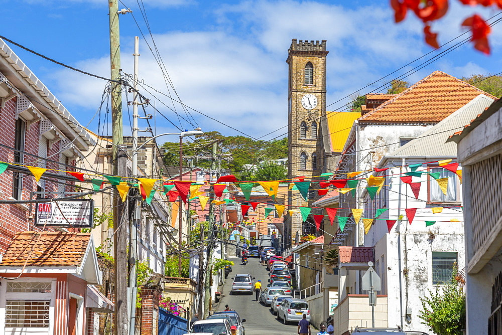 View of Cathedral of the Immaculate Conception in St. George's, Grenada, Windward Islands, West Indies, Caribbean, Central America