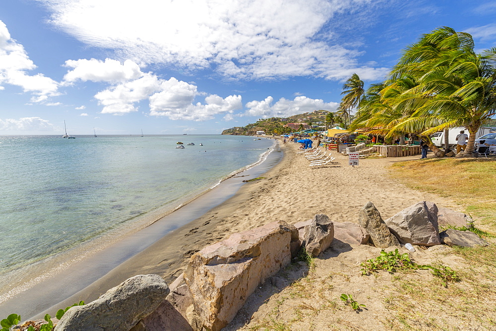 View of Frigate Bay Beach, Basseterre, St. Kitts and Nevis, West Indies, Caribbean, Central America