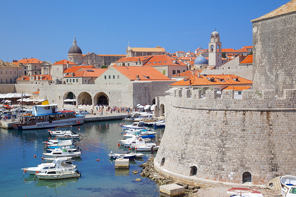 Harbour. Old Town, UNESCO World Heritage Site, Dubrovnik, Dalmatia, Croatia, Europe