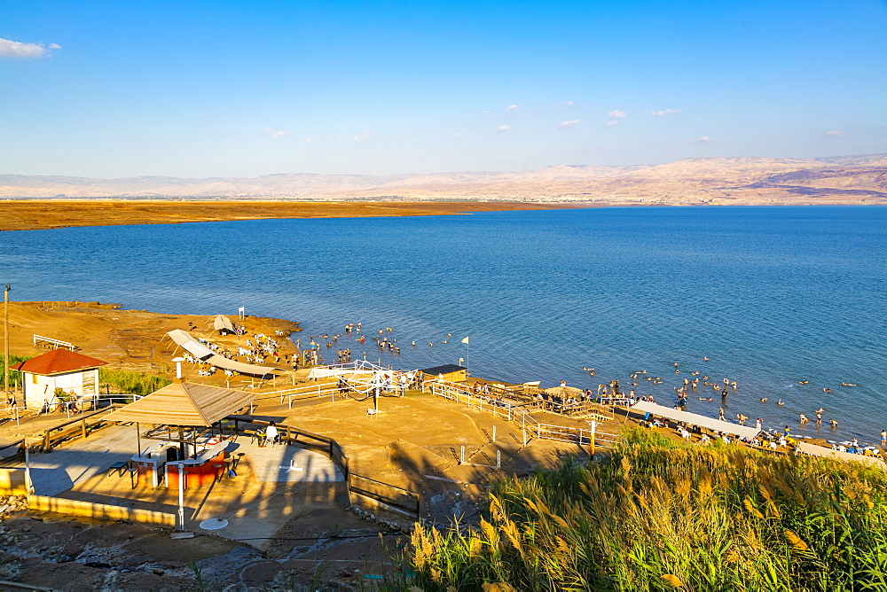 View of Dead Sea at Kalia Beach, Israel, Middle East