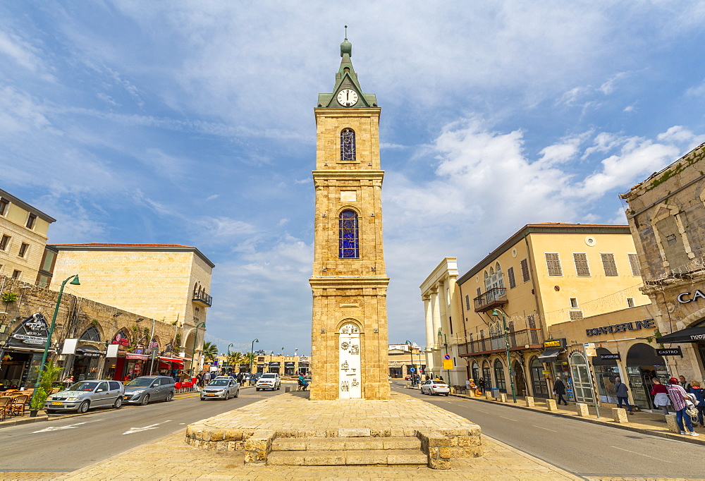 View of The Clock Tower, Jaffa Old Town, Tel Aviv, Israel, Middle East