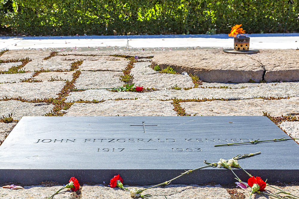 View of President John F. Kennedy Gravesite in Arlington National Cemetery, Washington D.C., United States of America, North America