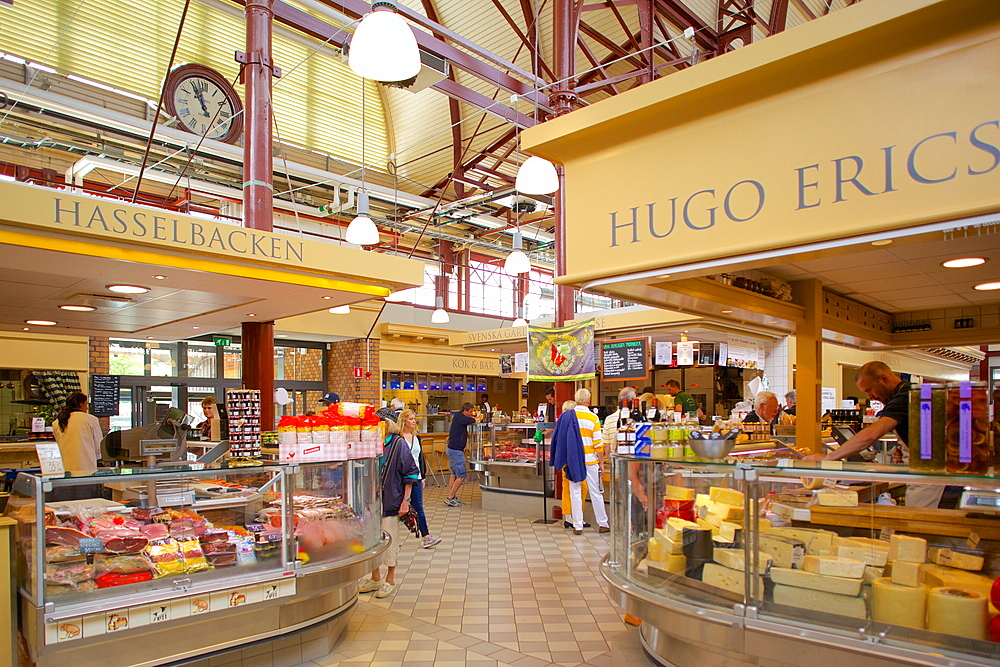 Saluhallen, Market Hall interior, Gothenburg, Sweden, Scandinavia, Europe