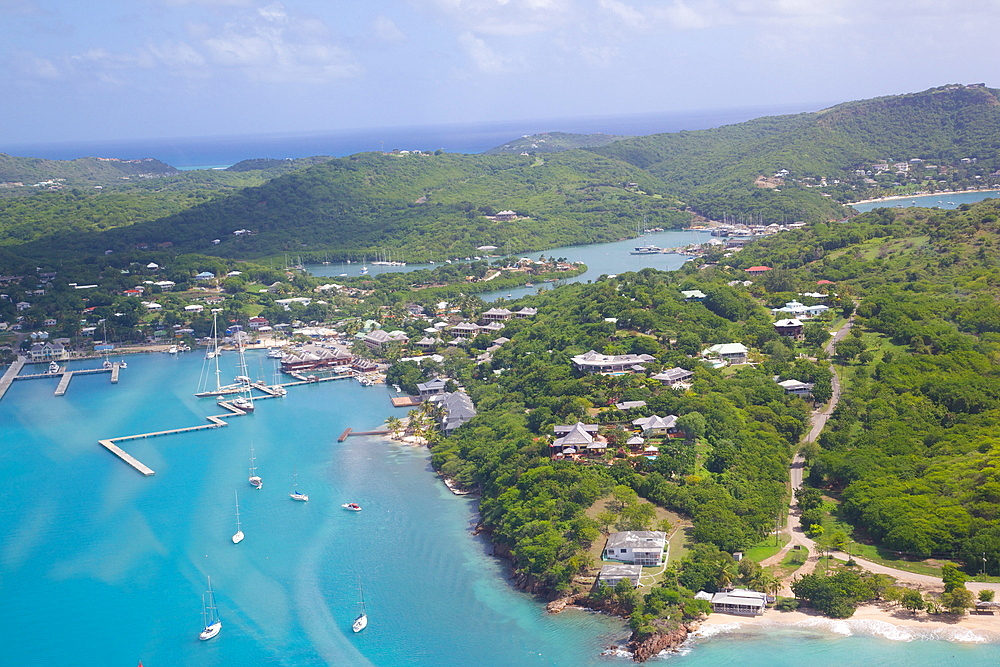 View of Falmouth Harbour, Antigua, Leeward Islands, West Indies, Caribbean, Central America