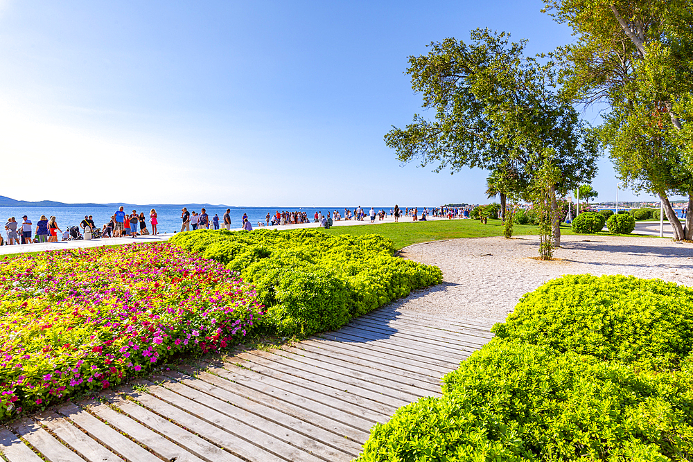 View of promenade, Zadar, Zadar county, Dalmatia region, Croatia, Europe