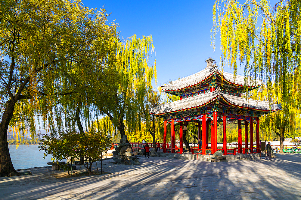 View of Pavilion of Perceiving at The Summer Palace, UNESCO World Heritage Site, Beijing, People's Republic of China, Asia