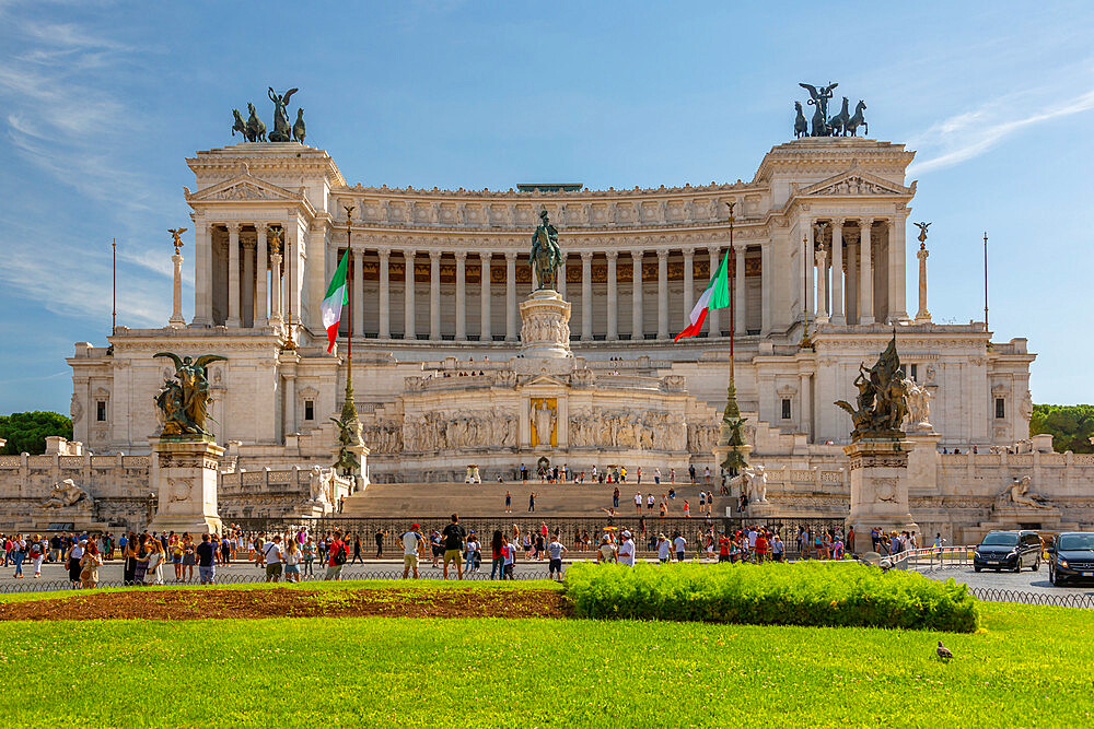 View of Vittoriano, National Monument Vittorio Emanuel, Piazza Venezia, Rome, Lazio, Italy, Europe