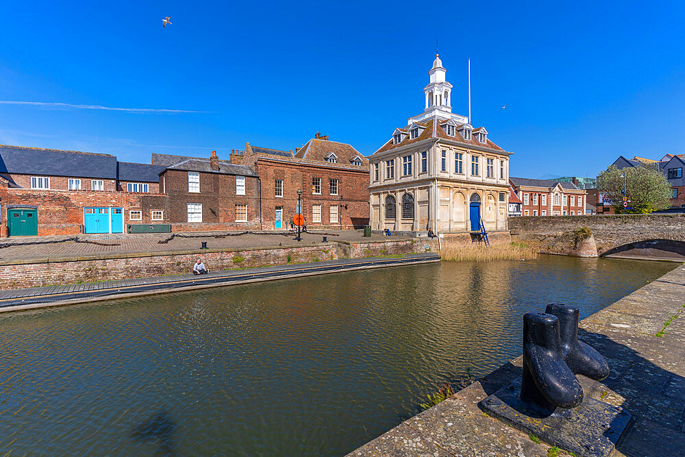 View of the Customs House, Purfleet Quay, Kings Lynn, Norfolk, England, United Kingdom, Europe