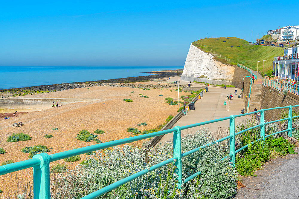 View of Saltdean Cliffs from Saltdean Beach, Saltdean, Brighton, Sussex, England, United Kingdom, Europe