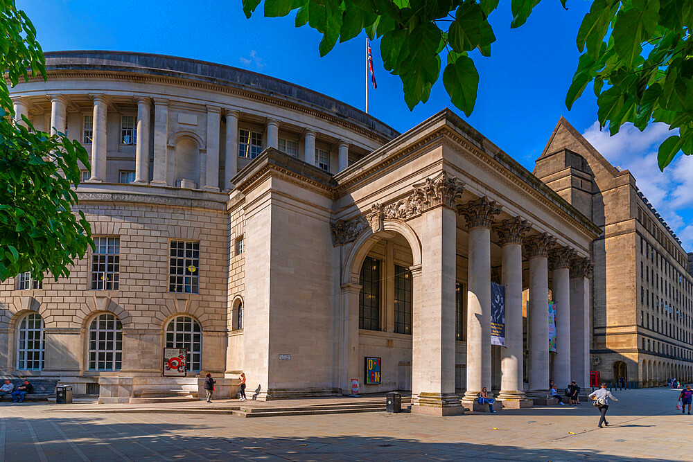 View of Manchester Central Library, Manchester, Lancashire, England, United Kingdom, Europe