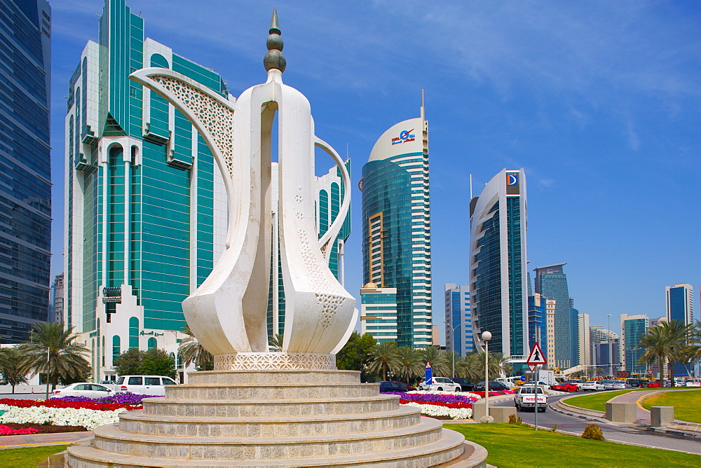 Tea Pot Sculpture, West Bay Central Financial District, Doha, Qatar, Middle East