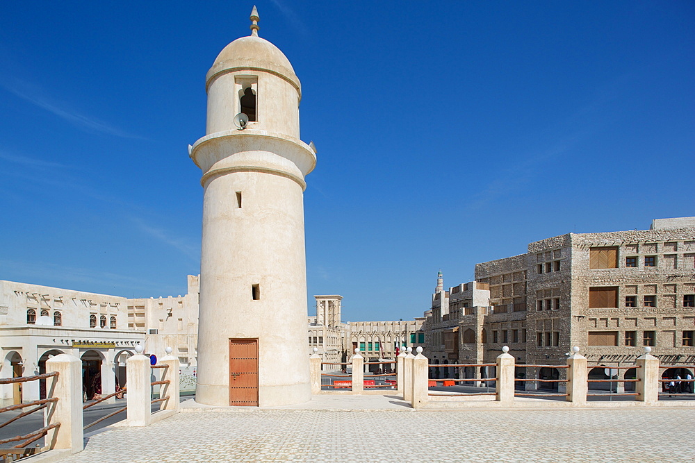Minaret near Waqif Souq, Doha, Qatar, Middle East