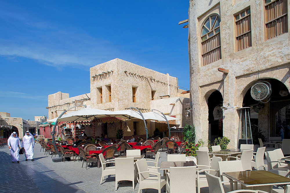 Restaurants, Waqif Souq, Doha, Qatar, Middle East